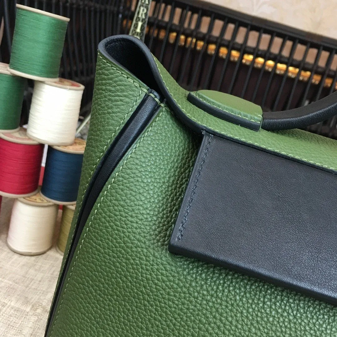 Hermes Clemence Swift Green Gold Toned Hardware - Image 6