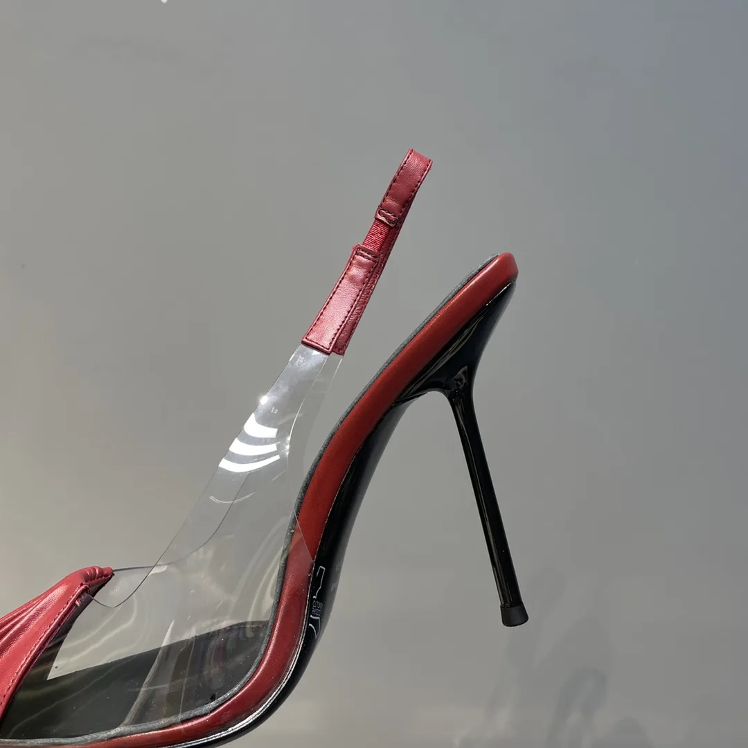 Saint Laurent Chica Slingback Pumps Dark Pink YSL - Image 4