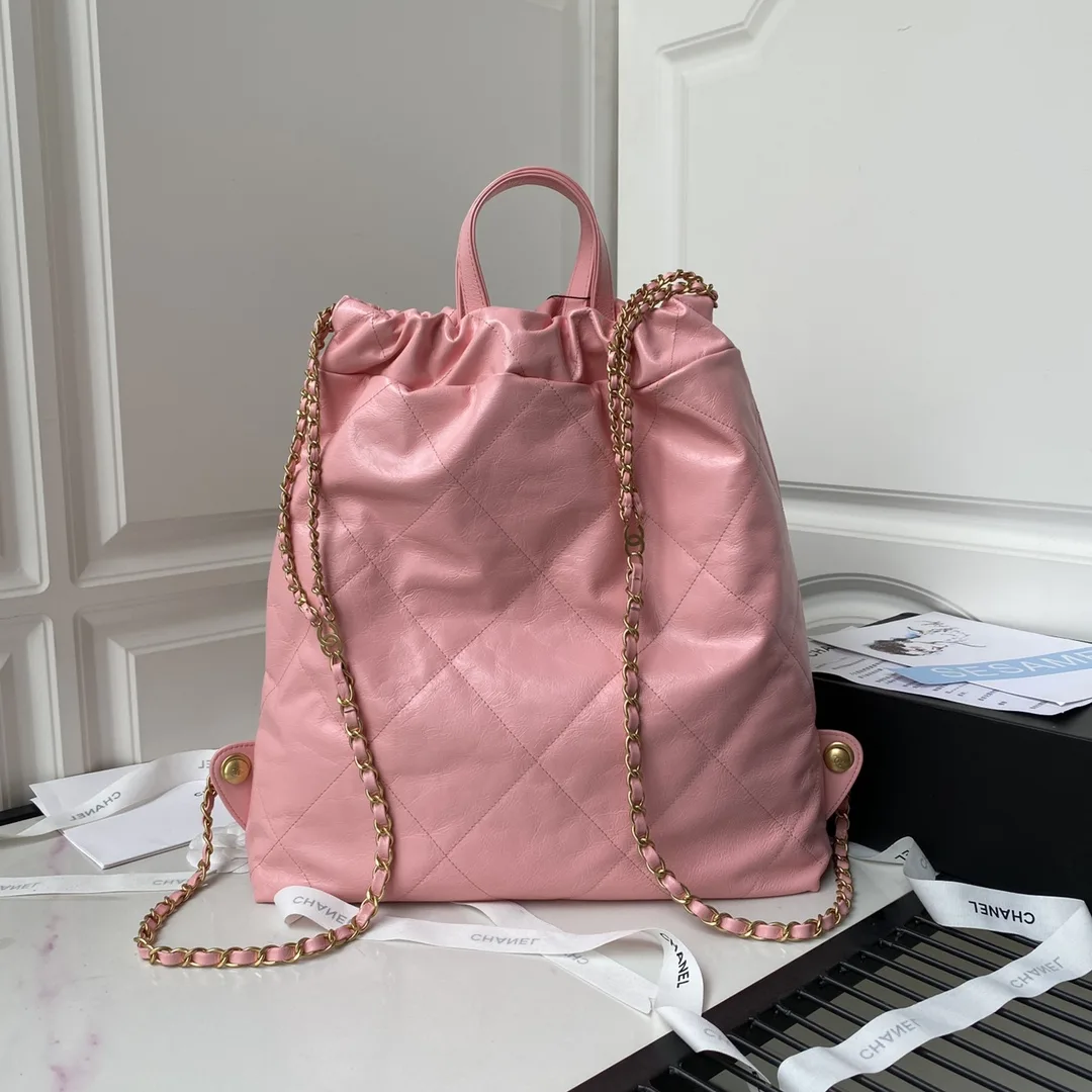 Alternative view of Chanel Large Backpack / Light Pink Gold Hardware
