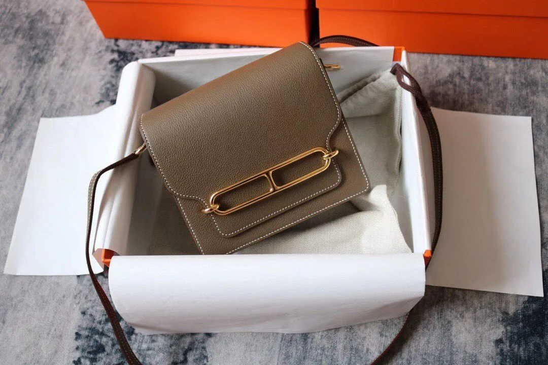 Hermes Evercolor Sac Roulis 23 Grey Galet - Image 3
