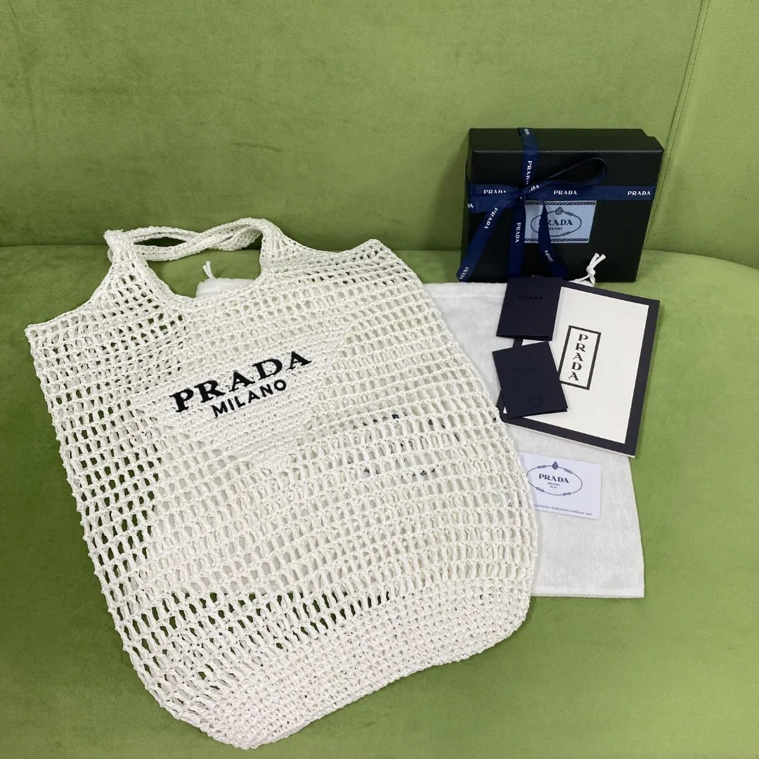 Prada Raffia Tote