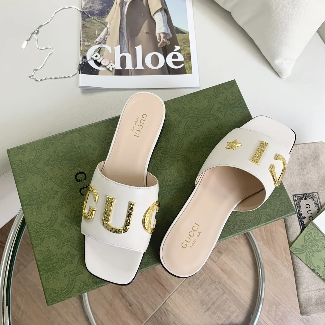 Gucci Women’s ‘Gucci’ Slide White GG - Image 5