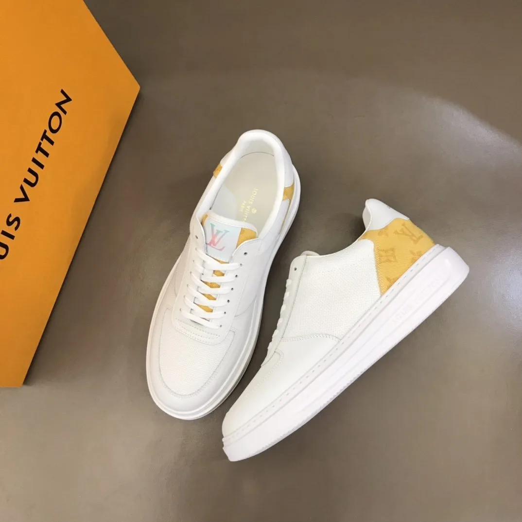 Louis Vuitton Rivoli Sneaker Monogram Metallic Canvas White/Yellow - Image 3