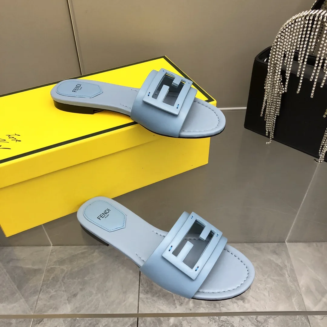 Fendi Light Blue Slides 8R8136AE7TF18TF - Image 5