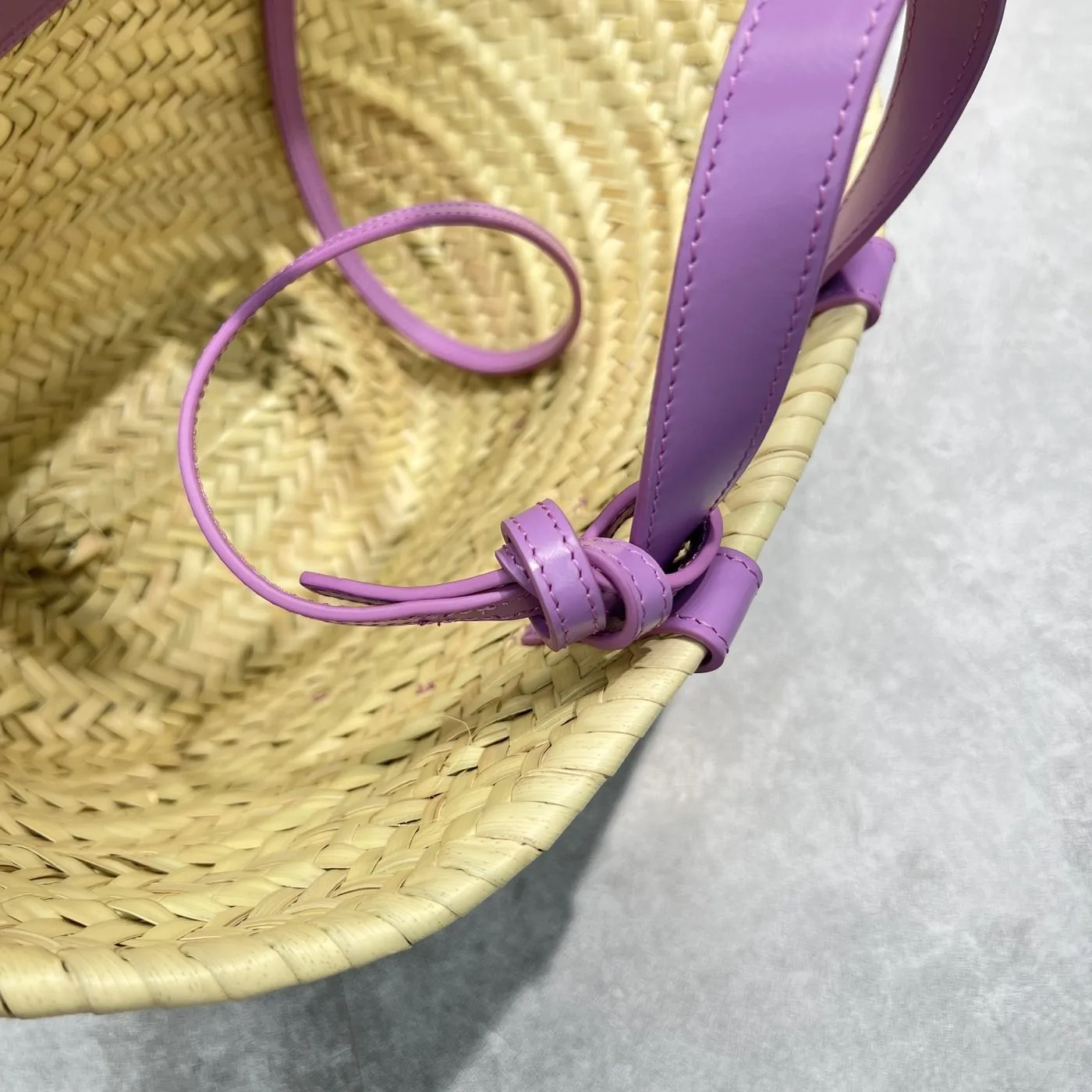 Celine Teen Triomphe Celine Classic Panier In Palm Leaves And Lizard Violet / - Image 3