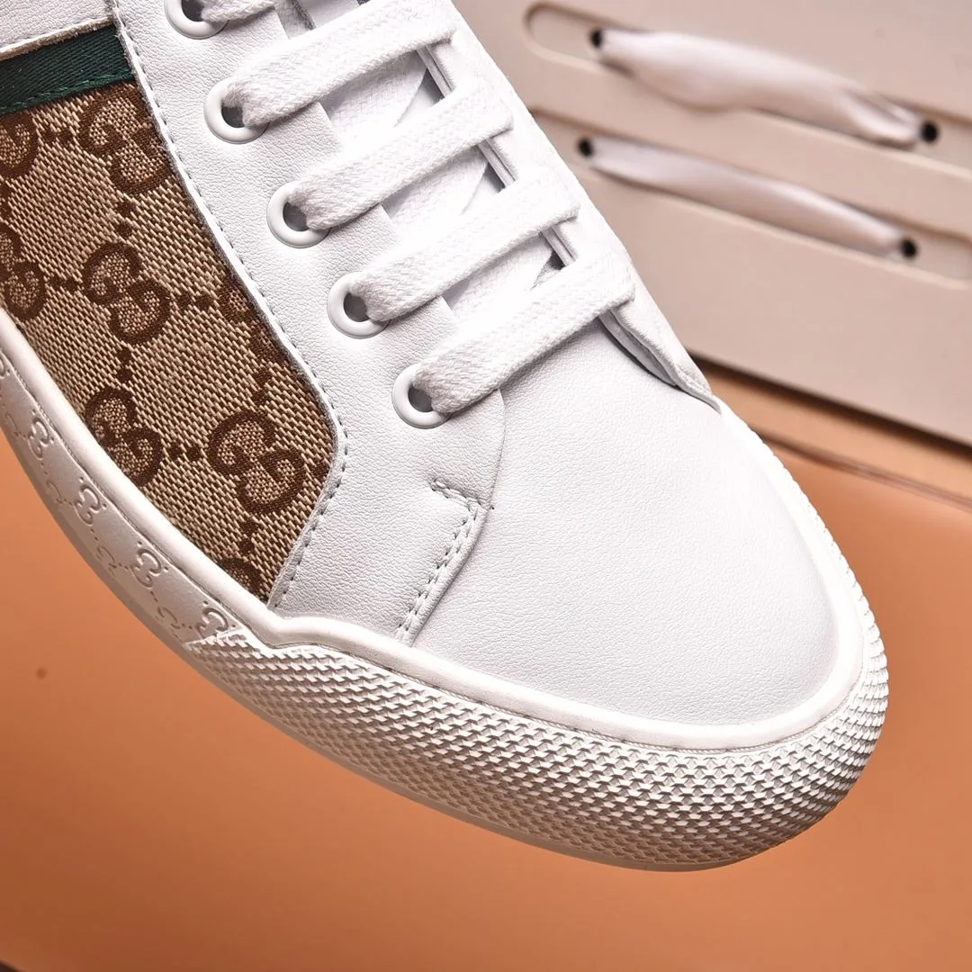 Alternative view of Gucci Men’s GG Sneaker With Web White And Beige