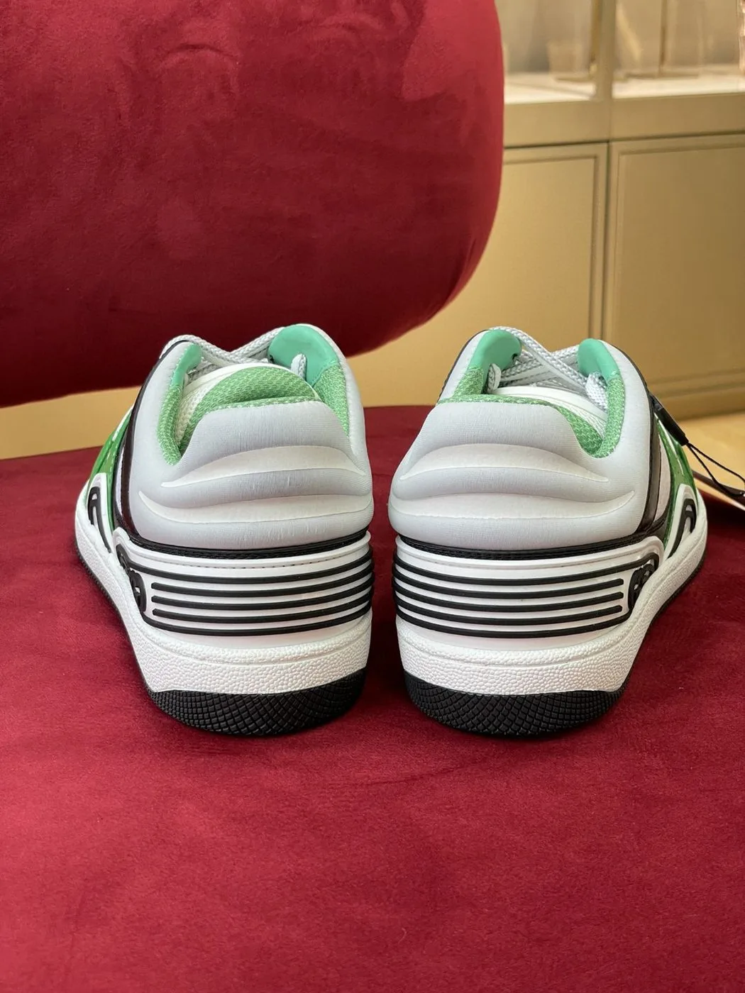 Gucci Women’s Sneaker Gucci Basket Donna Green Demetra - Image 5