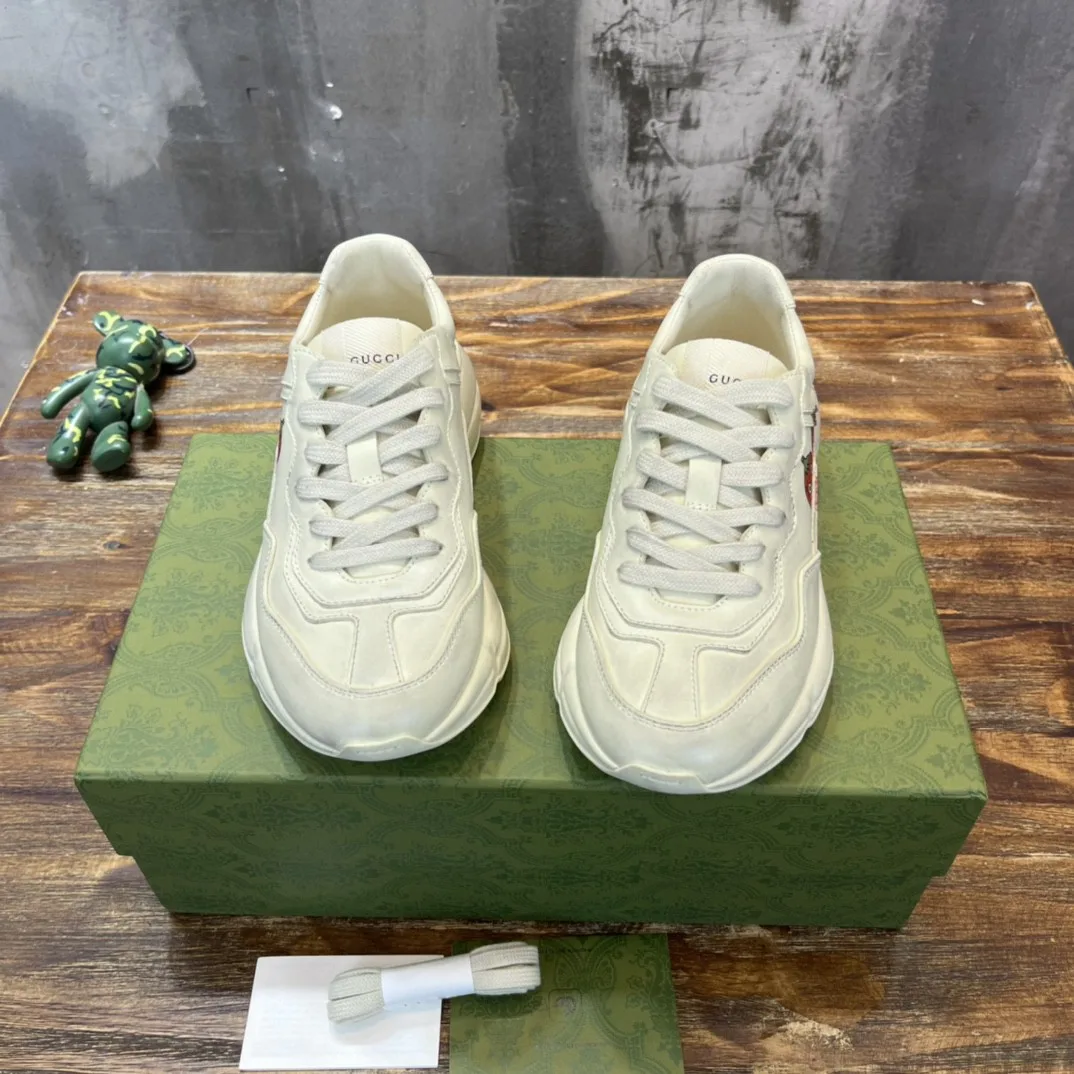 Alternative view of Gucci Men’s Rhyton Sneaker With Strawberry Print Ivory White