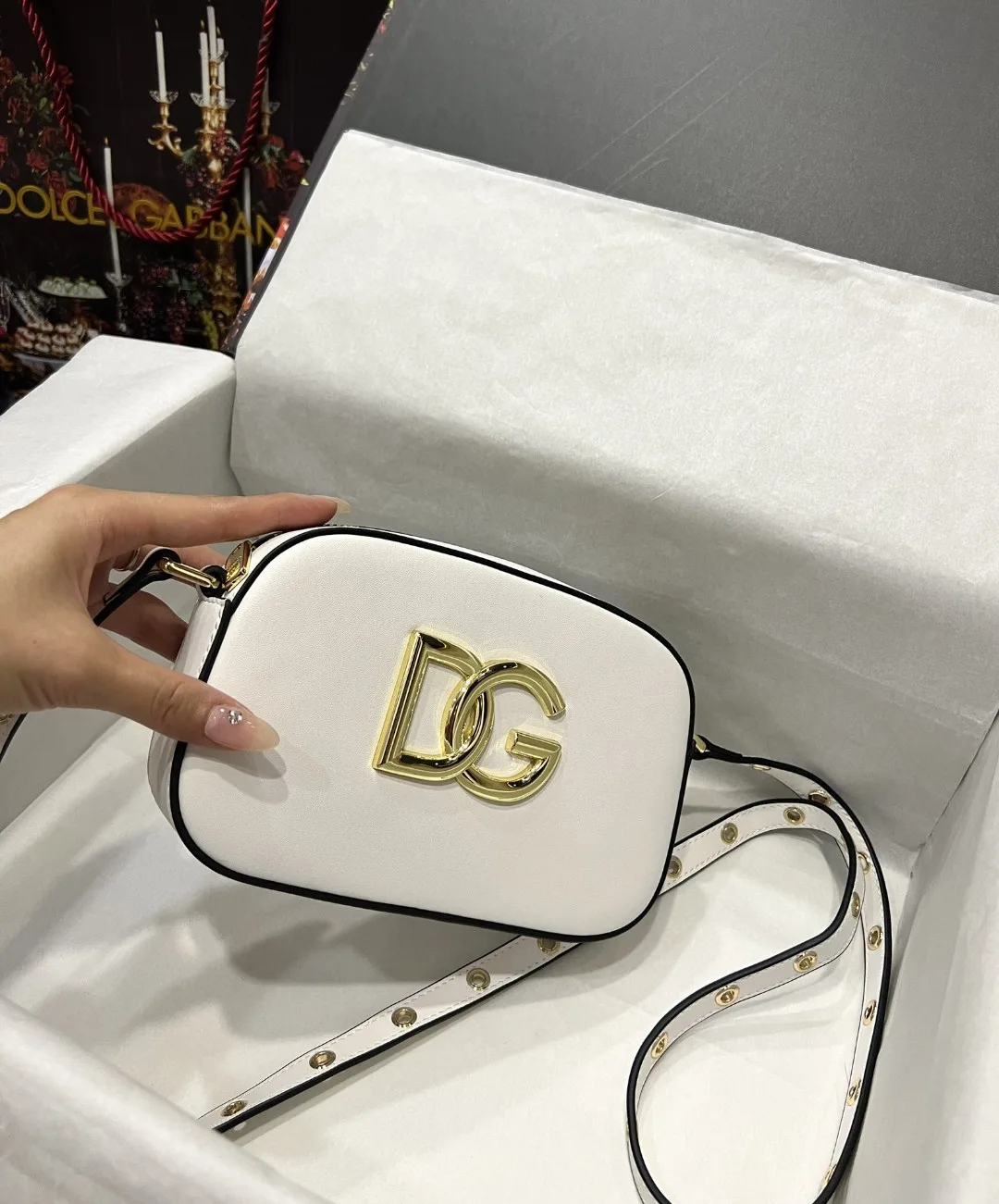 Dolce & Gabbana Crossbody 3.5 Bag White / DG BB7095AW57680002 - Image 4