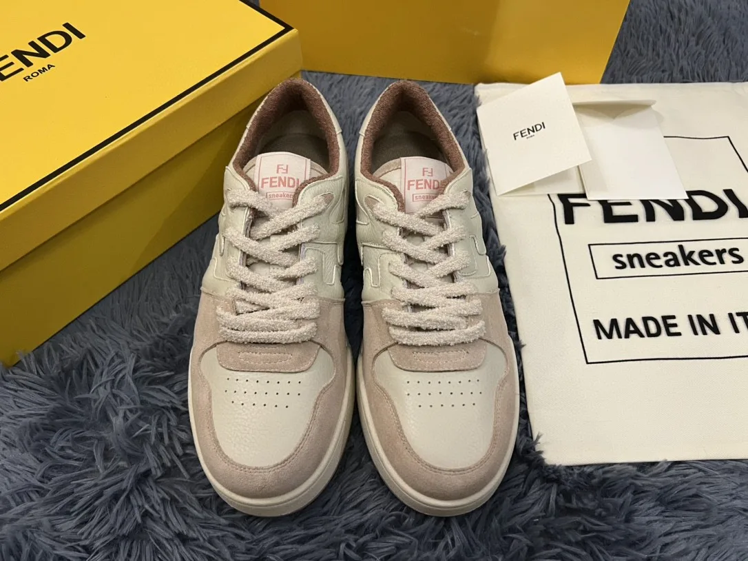 Alternative view of Fendi Match Low Tops Sneakers Beige/Brown 7E1493