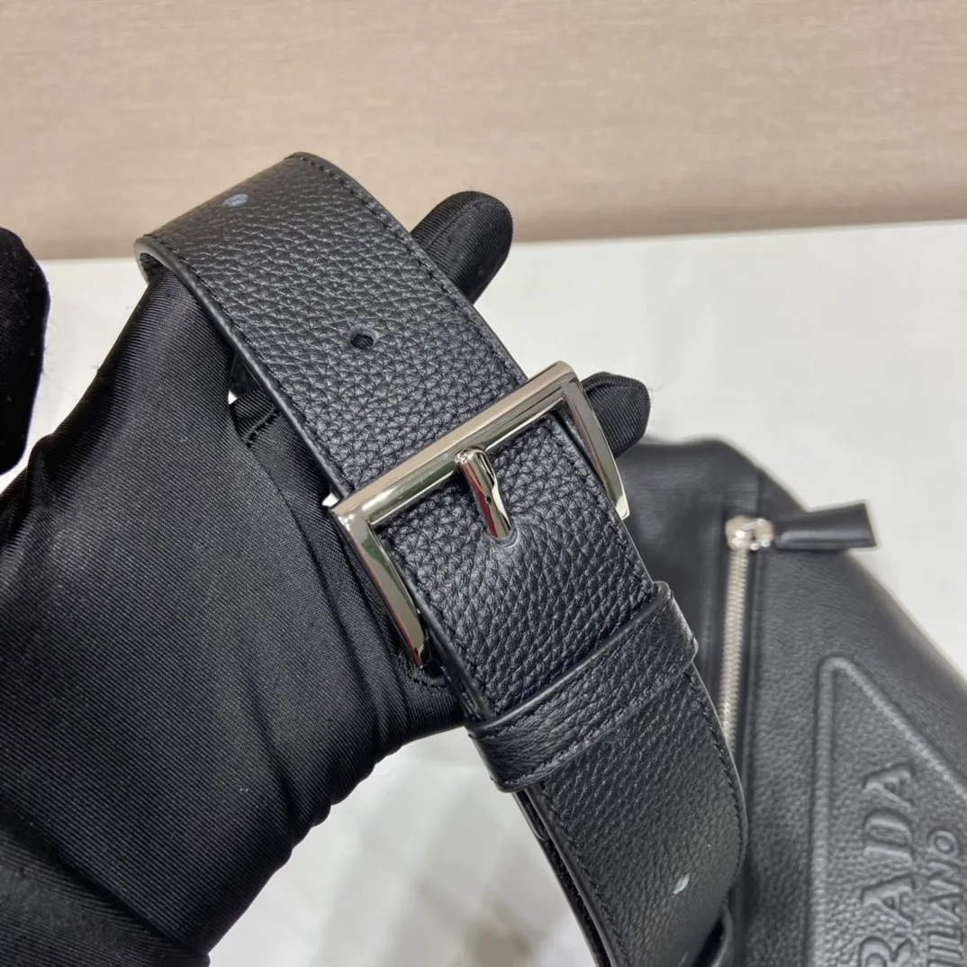 Alternative view of Prada Crossbody Bag / Black Silver Hardware 2VZ098_2BBE_F0002_V_OLO