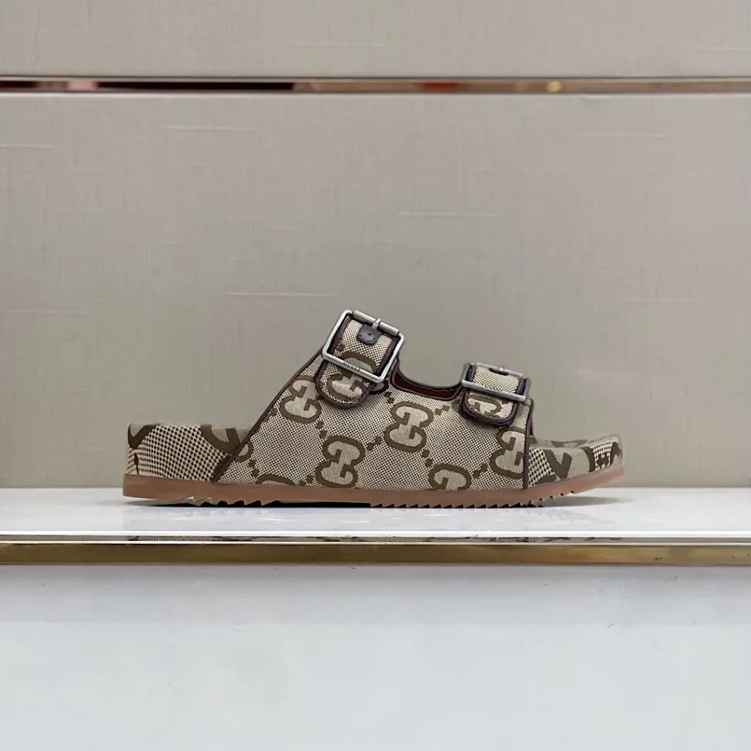 Alternative view of Gucci Maxi GG Slide Sandal With Straps Beige And Ebony 2HK60