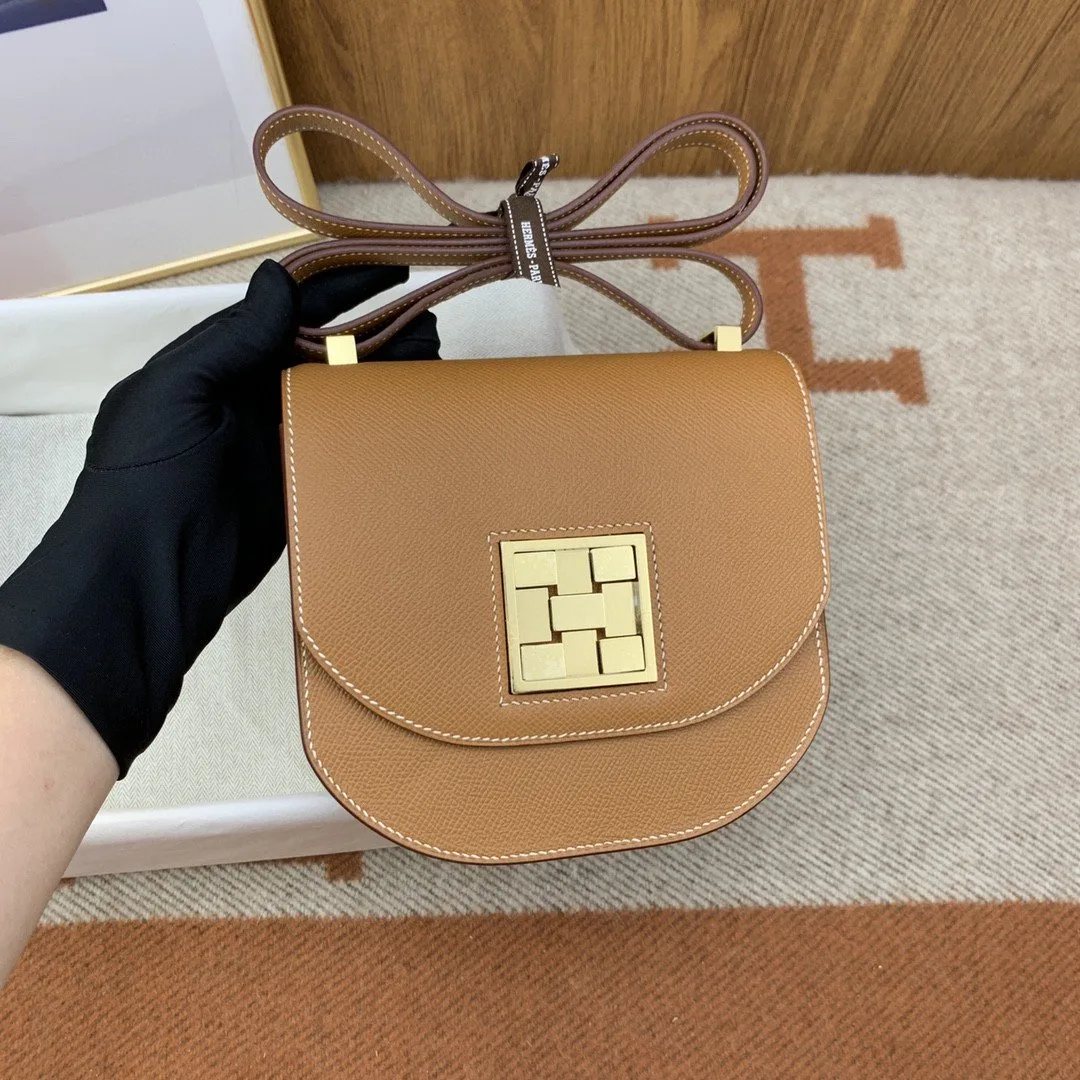 Alternative view of Hermes Mosaique 17 Brown, Gold Toned Hardware Bag