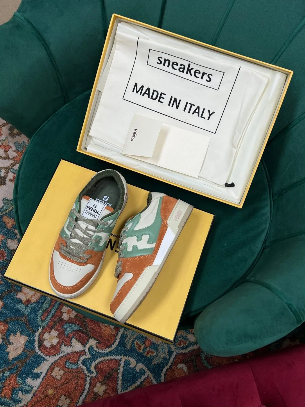 Fendi Match Low Tops In Amaranth 8E8252AI1NF1H1E - Image 4