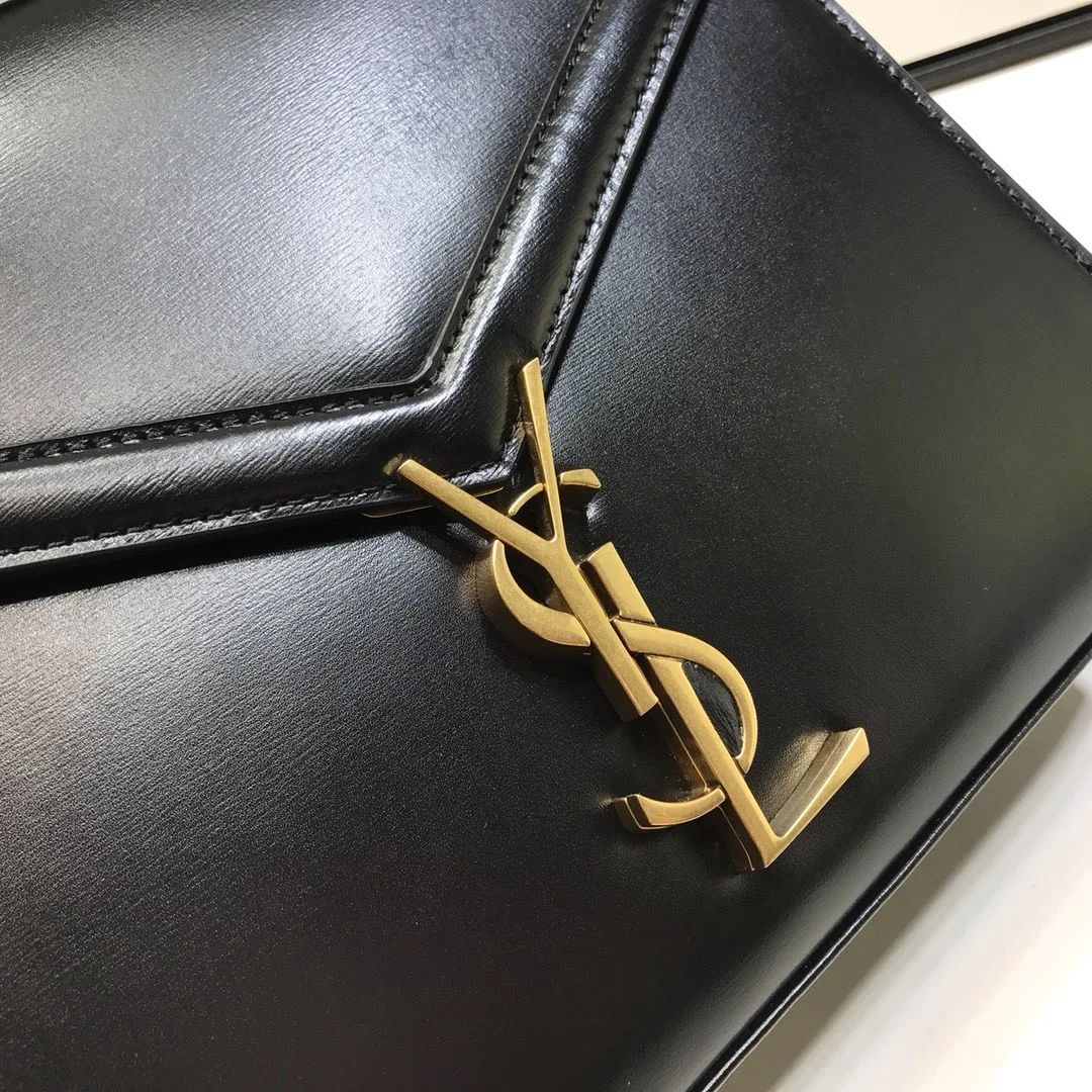 Saint Laurent Cassandra Medium Top Handle Bag In Grain Black / YSL - Image 3