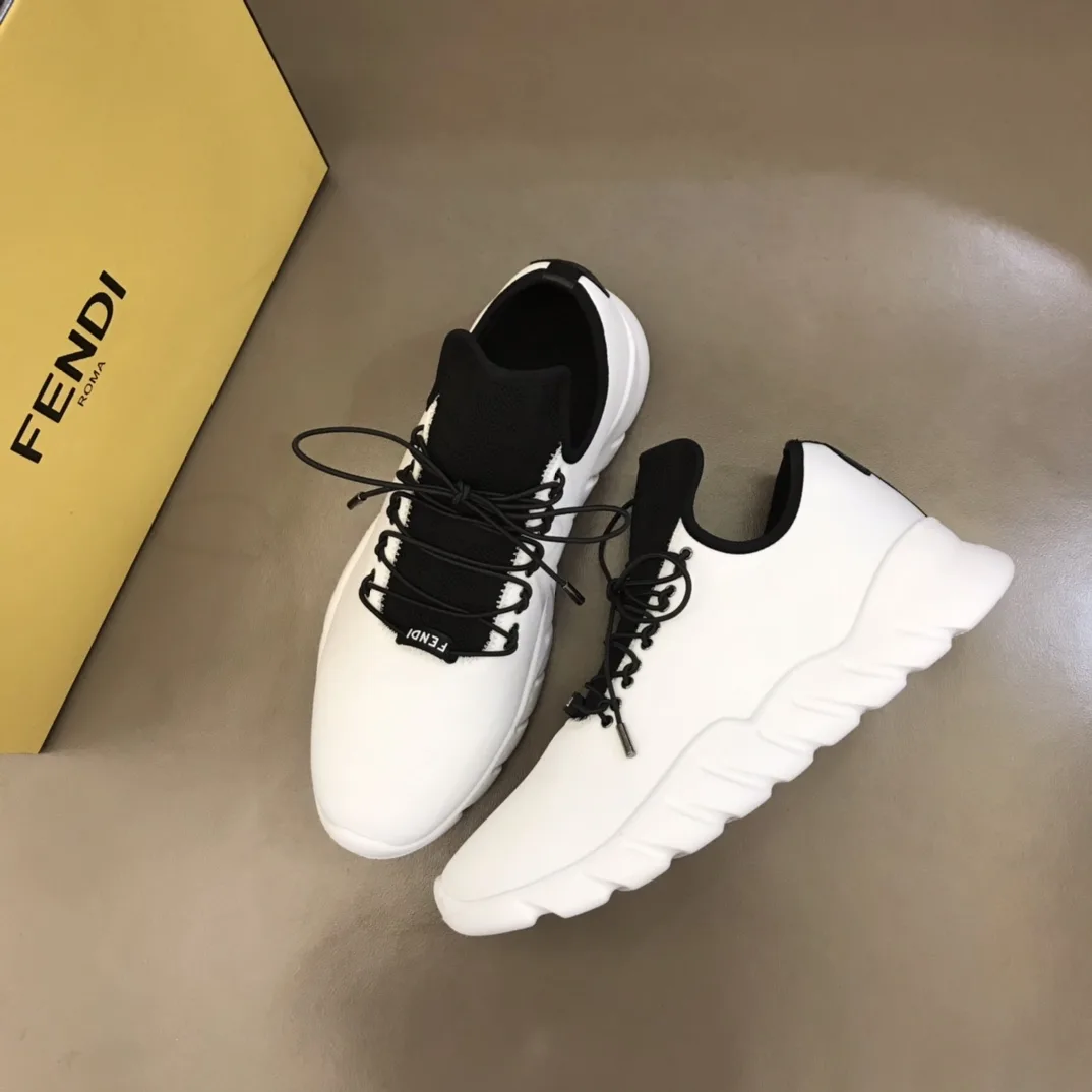 Fendi FD Faster Trainers White - Image 3