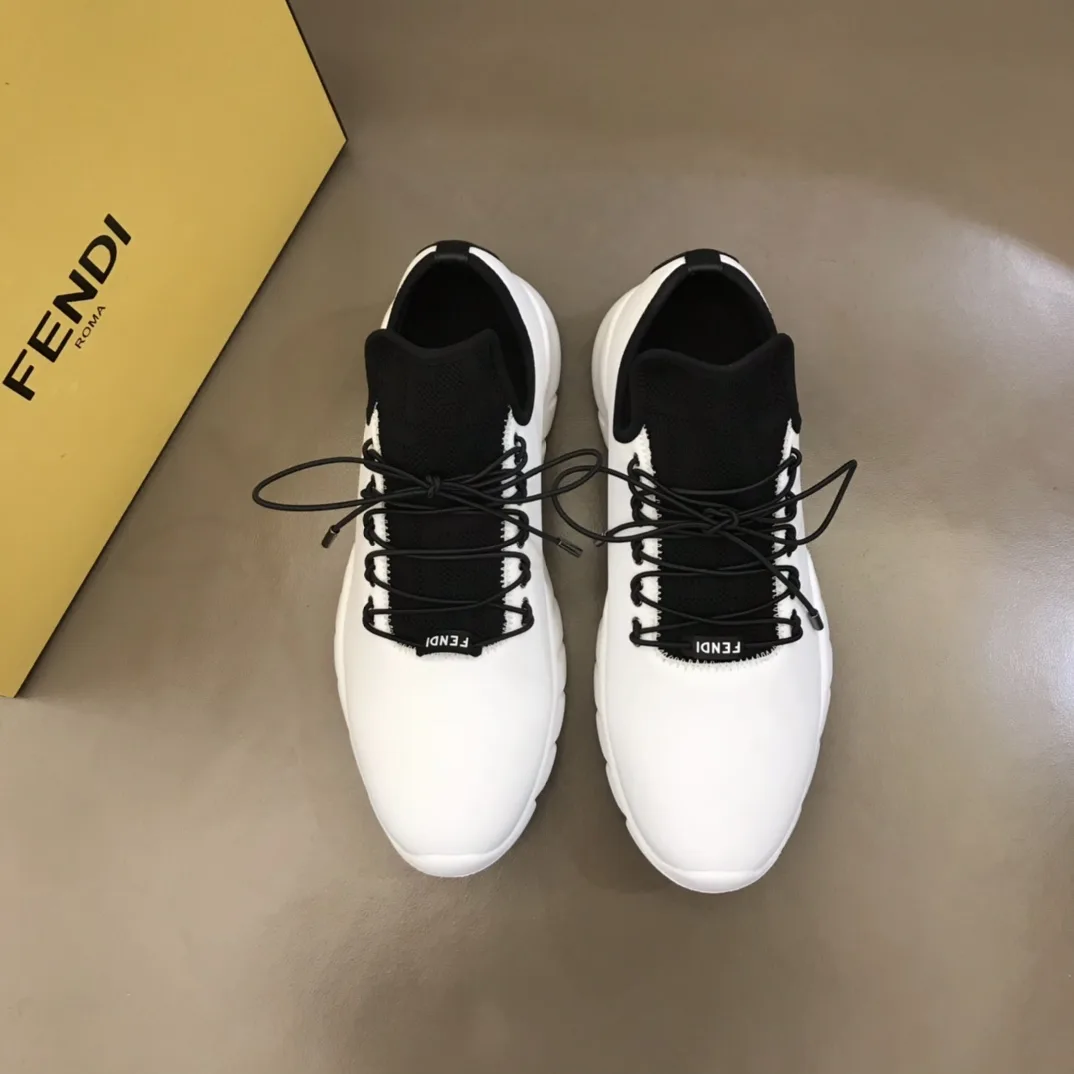 Fendi FD Faster Trainers White - Image 6