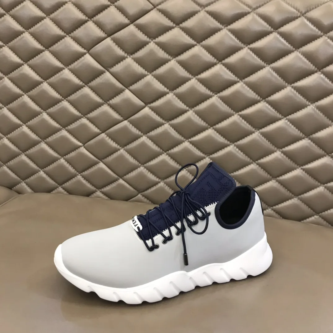 Alternative view of Fendi FD Faster Trainers Grey