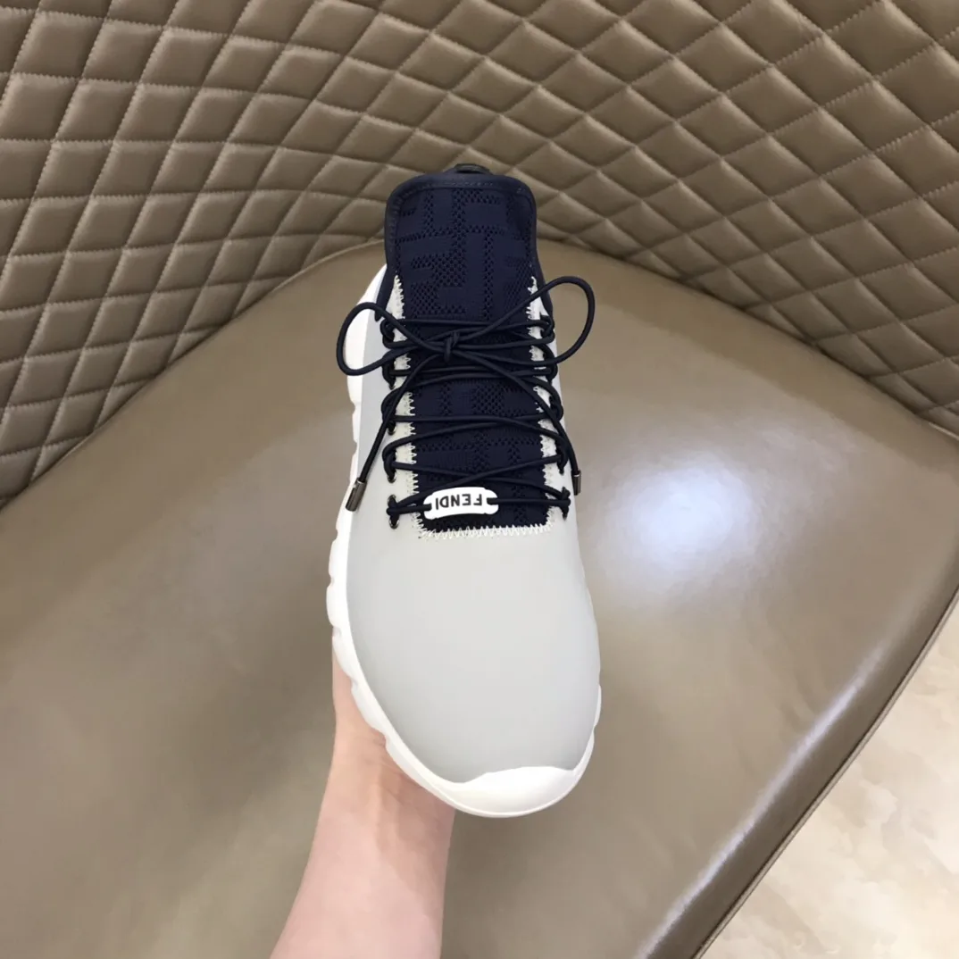 Fendi FD Faster Trainers Grey - Image 3