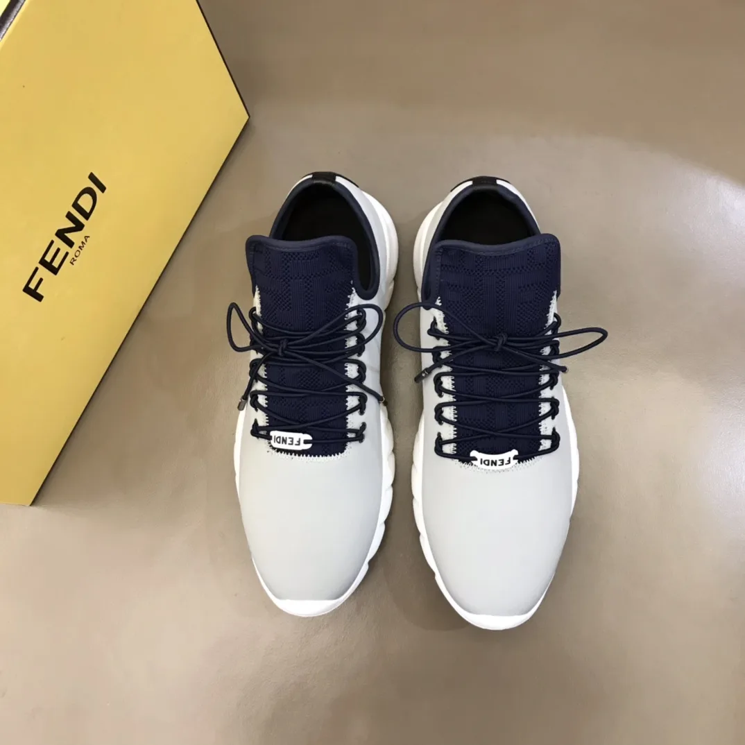 Fendi FD Faster Trainers Grey - Image 4