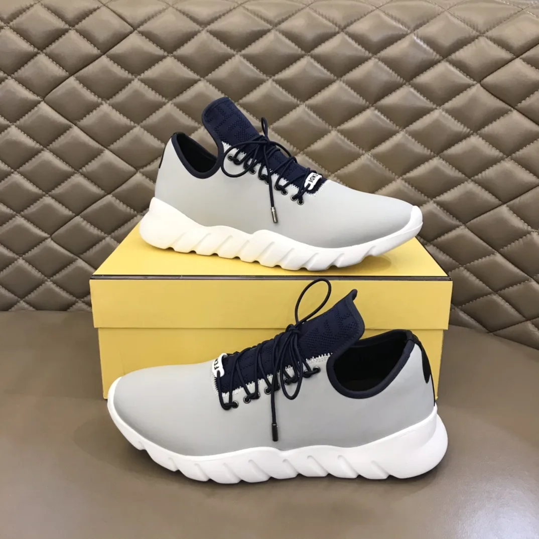 Fendi FD Faster Trainers Grey - Image 5