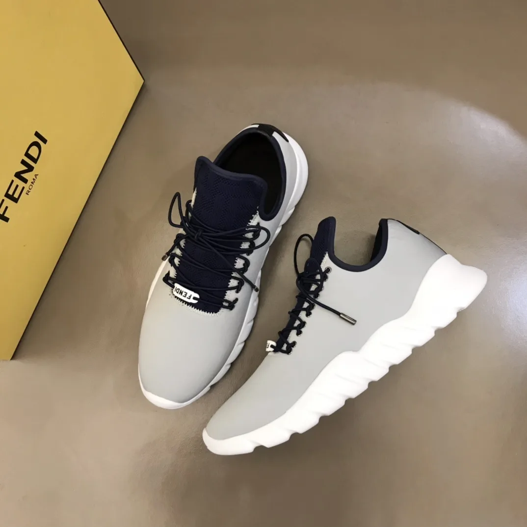 Fendi FD Faster Trainers Grey - Image 6