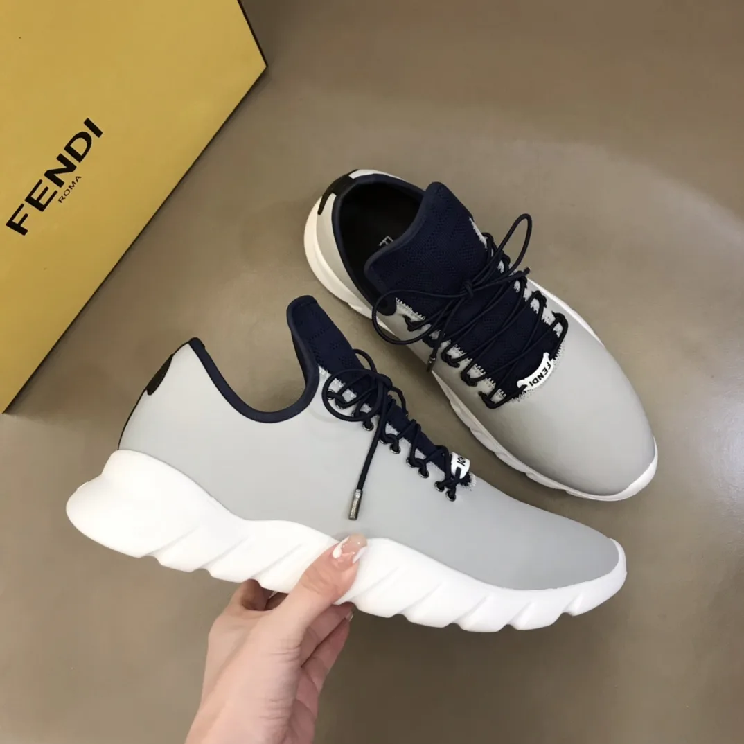 Fendi FD Faster Trainers Grey - Image 8