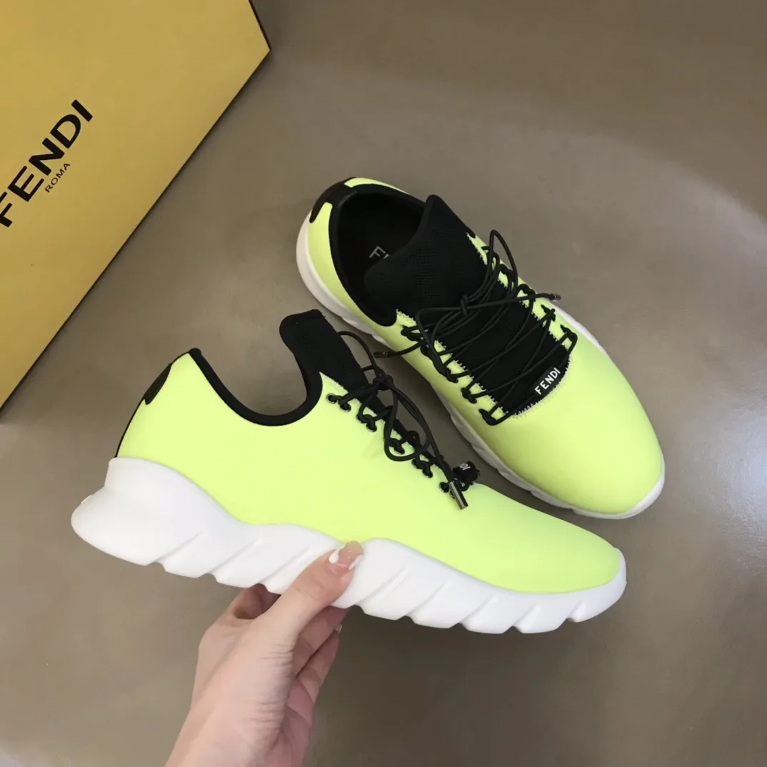 Fendi FD Faster Trainers Light Green - Image 4