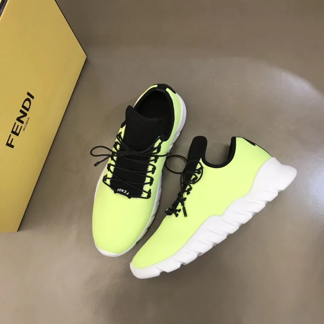 Fendi FD Faster Trainers Light Green - Image 7