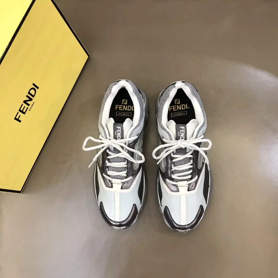 Alternative view of FD Fendi Faster Trainers Sneakers Grey