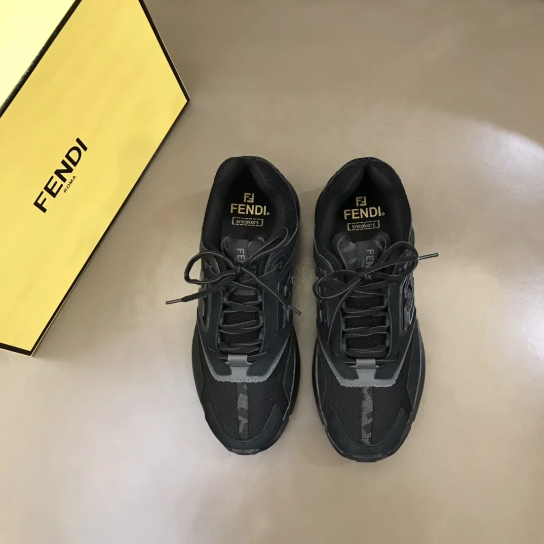 Alternative view of FD Fendi Faster Trainers Sneakers Black 7E1555AKX6F1ICG