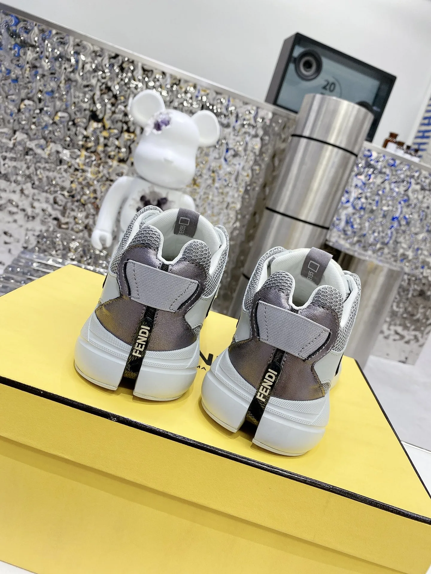 Fendi FD Fendi Faster Low-Tops Sneakers Grey 7E1555AKX4F1ICJ - Image 7