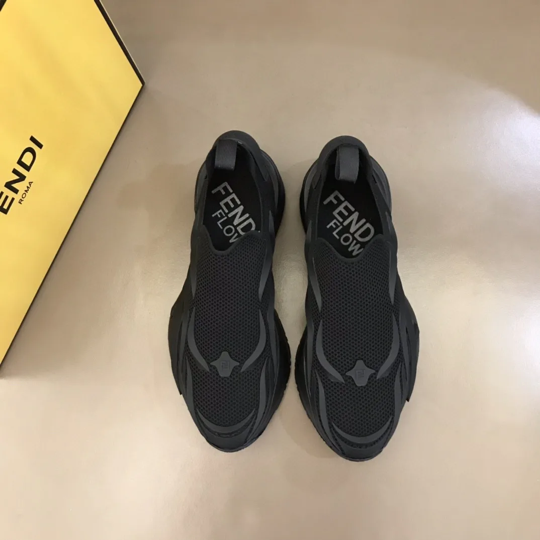 FD Fendi Flow Running Sneakers Black 7E1504AHI8F0ABB - Image 5