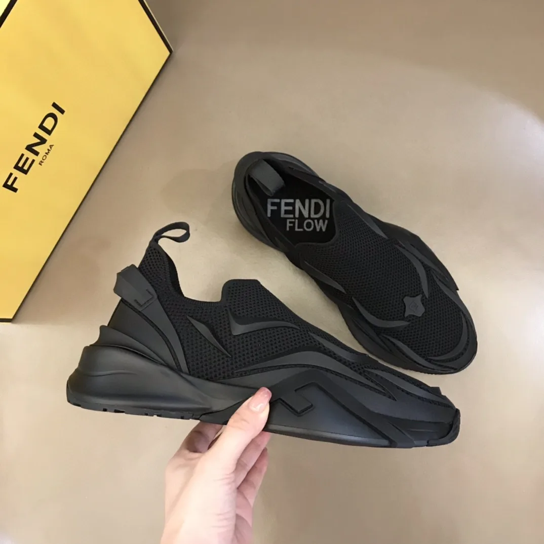 Alternative view of FD Fendi Flow Running Sneakers Black 7E1504AHI8F0ABB