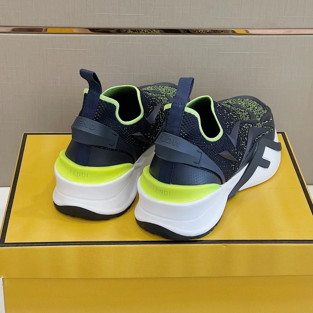 Alternative view of FD Fendi Flow Running Sneakers Blue 7E1504AKX3F1IXP