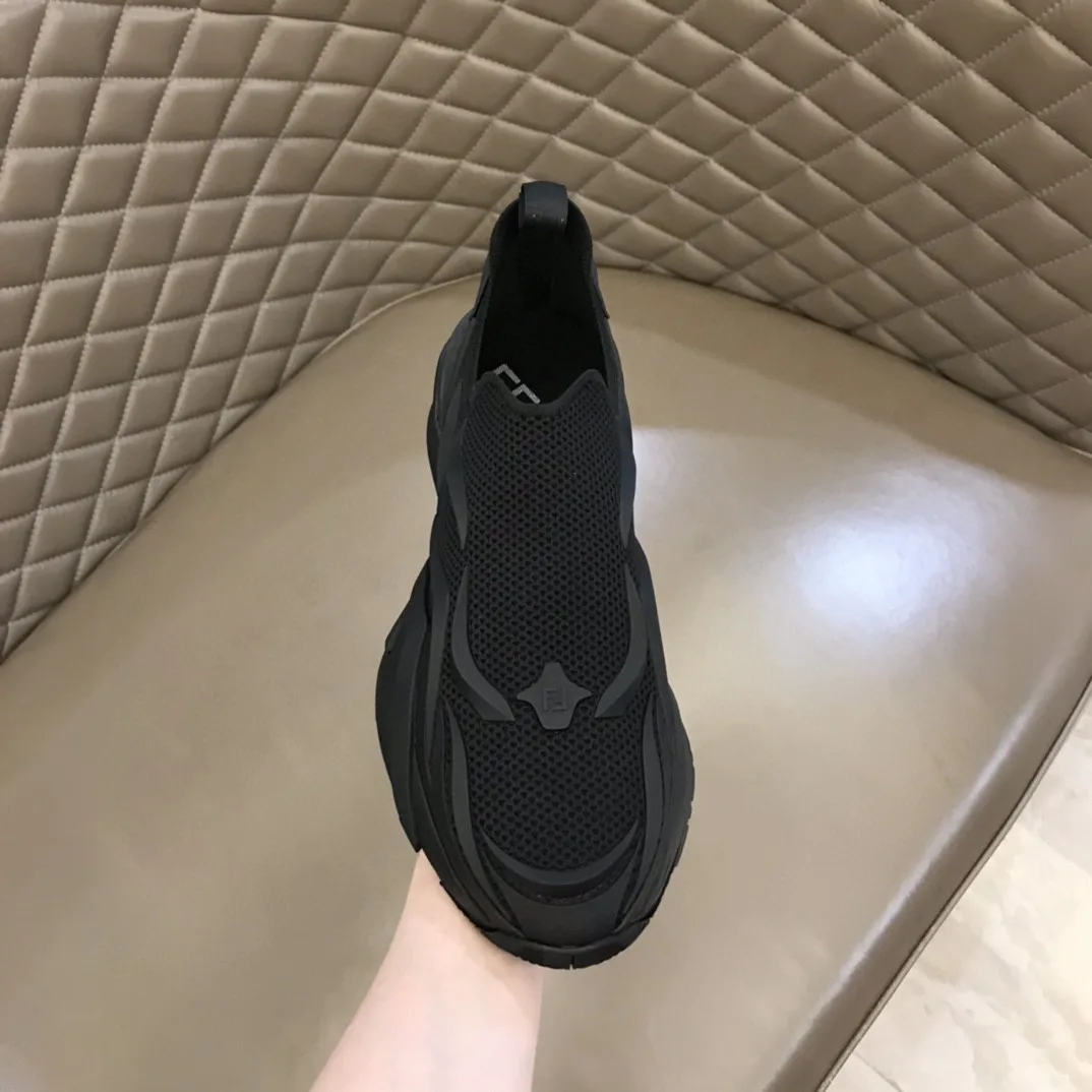 FD Fendi Flow Running Sneakers Black 7E1504AHI8F0ABB - Image 4