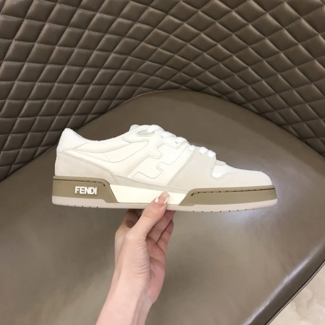 Fendi FD Fendi Match Low Tops Sneakers White 8E8252AHH2F1FHS - Image 4