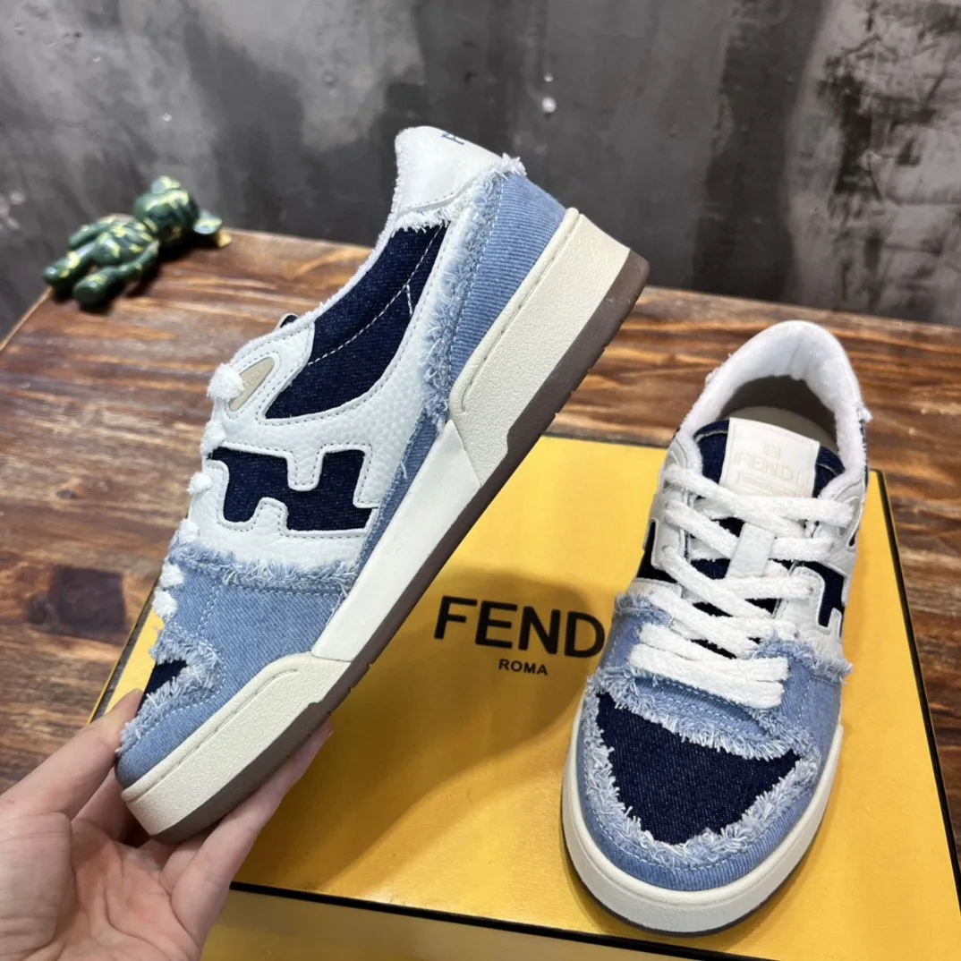 Alternative view of Fendi FD Fendi Match Low Tops Sneakers Blue