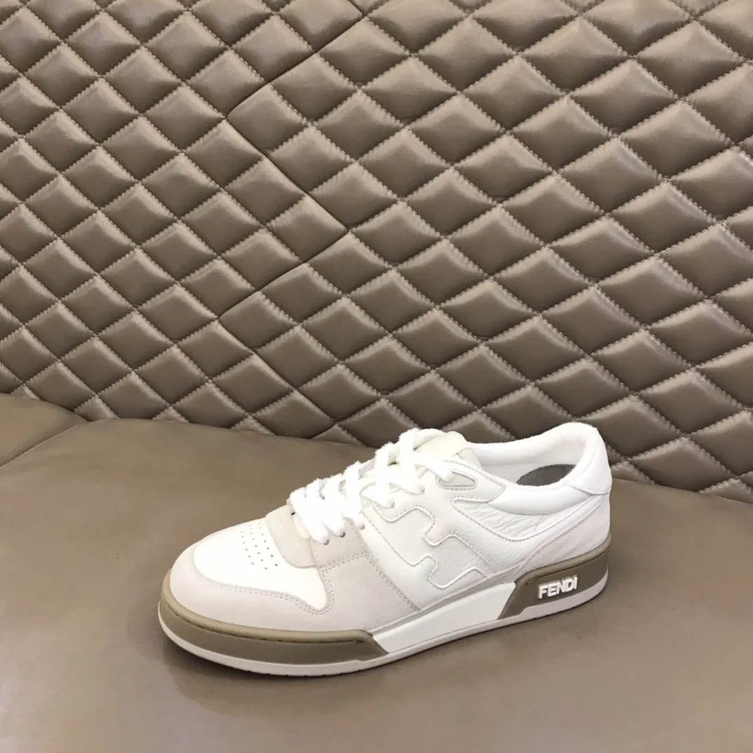 Fendi FD Fendi Match Low Tops Sneakers White 8E8252AHH2F1FHS - Image 5