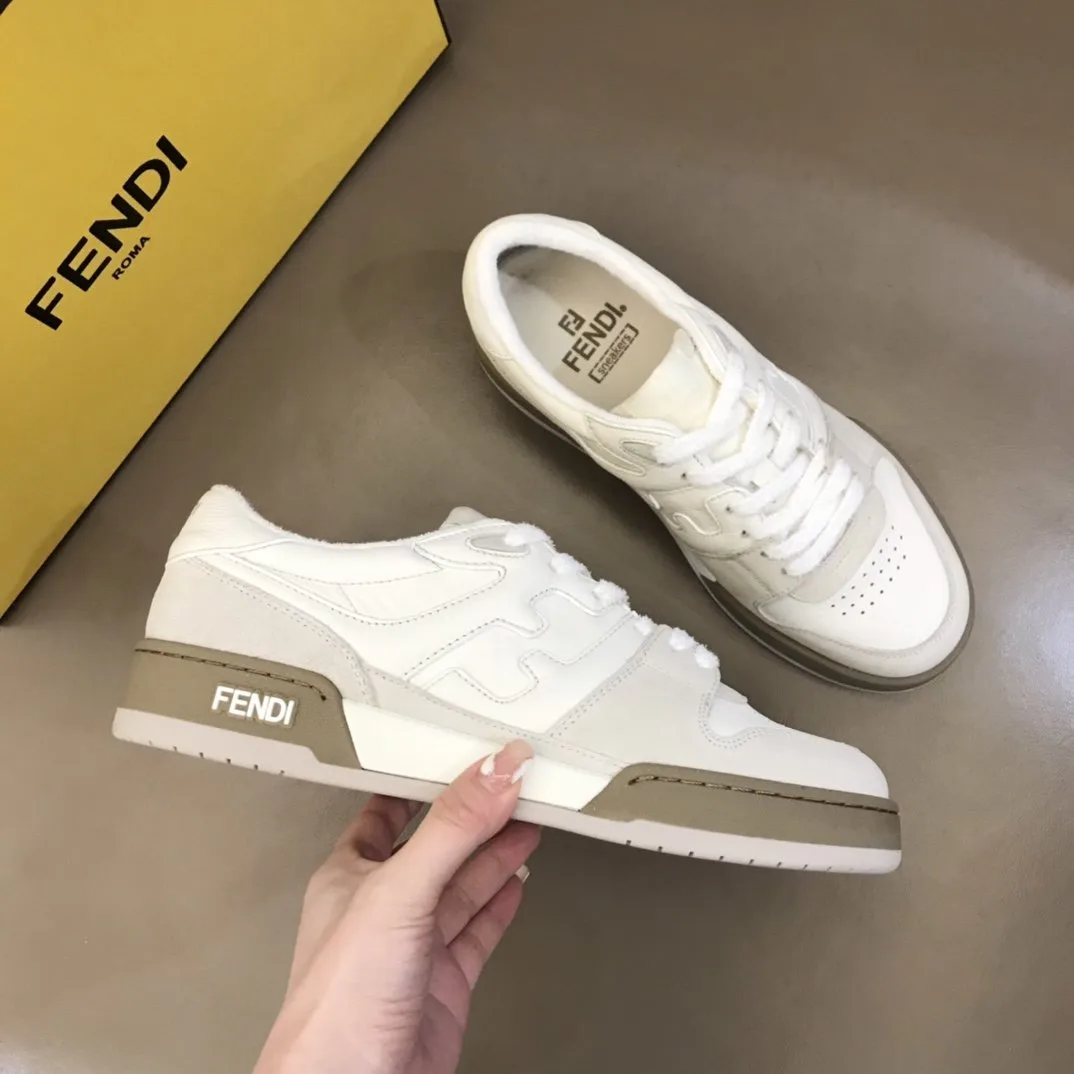 Fendi FD Fendi Match Low Tops Sneakers White 8E8252AHH2F1FHS - Image 6