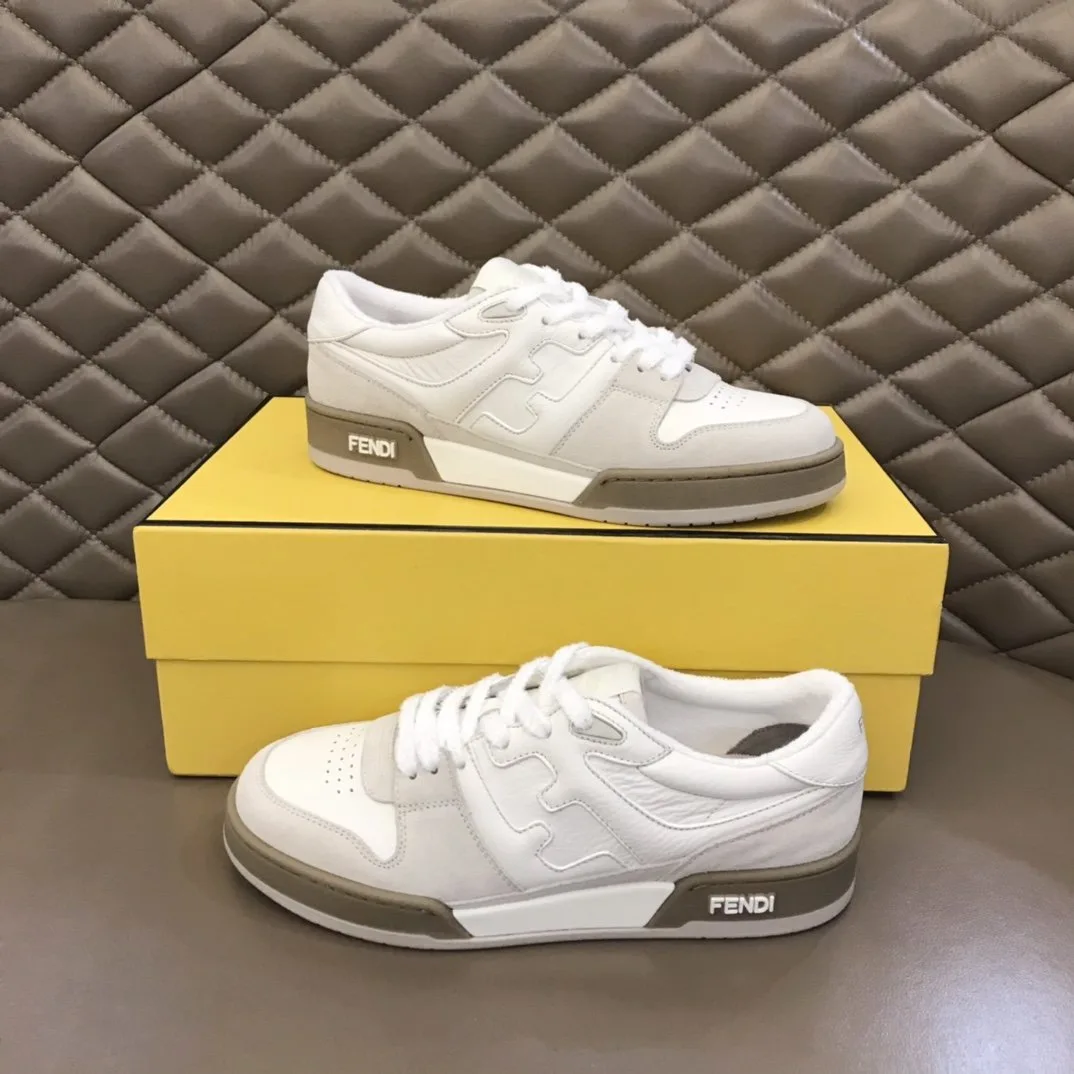 Fendi FD Fendi Match Low Tops Sneakers White 8E8252AHH2F1FHS - Image 7