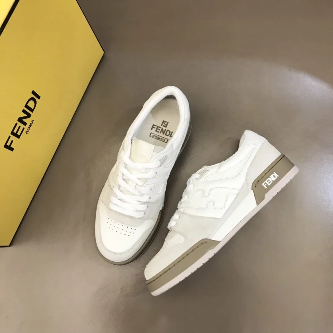 Fendi FD Fendi Match Low Tops Sneakers White 8E8252AHH2F1FHS - Image 8
