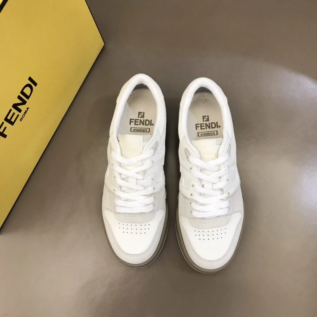 Fendi FD Fendi Match Low Tops Sneakers White 8E8252AHH2F1FHS - Image 9