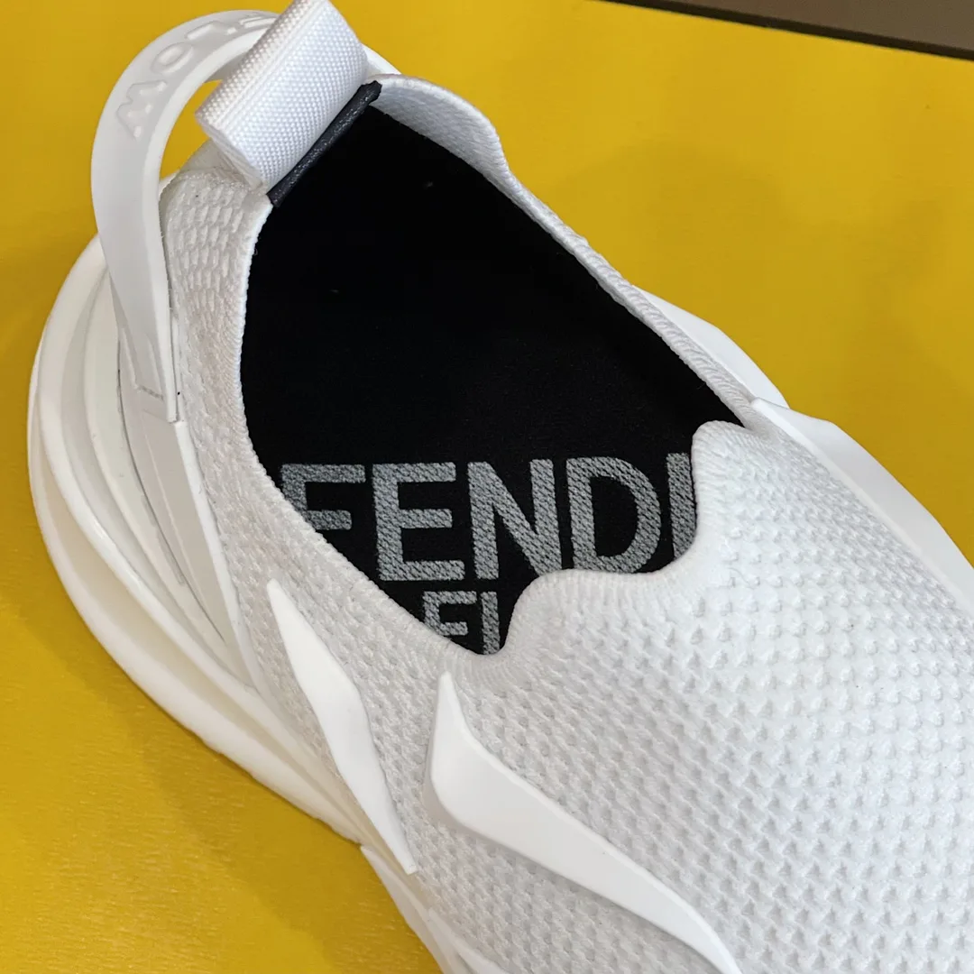 Alternative view of FD Fendi Flow Running Sneakers White 7E1504AHI8F0V4D