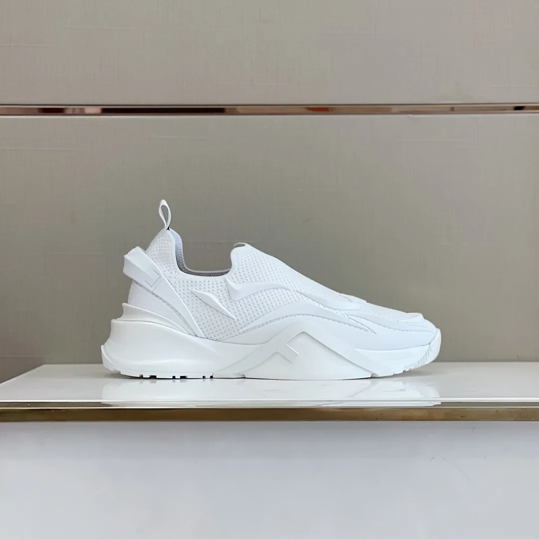 FD Fendi Flow Running Sneakers White 7E1504AHI8F0V4D - Image 8