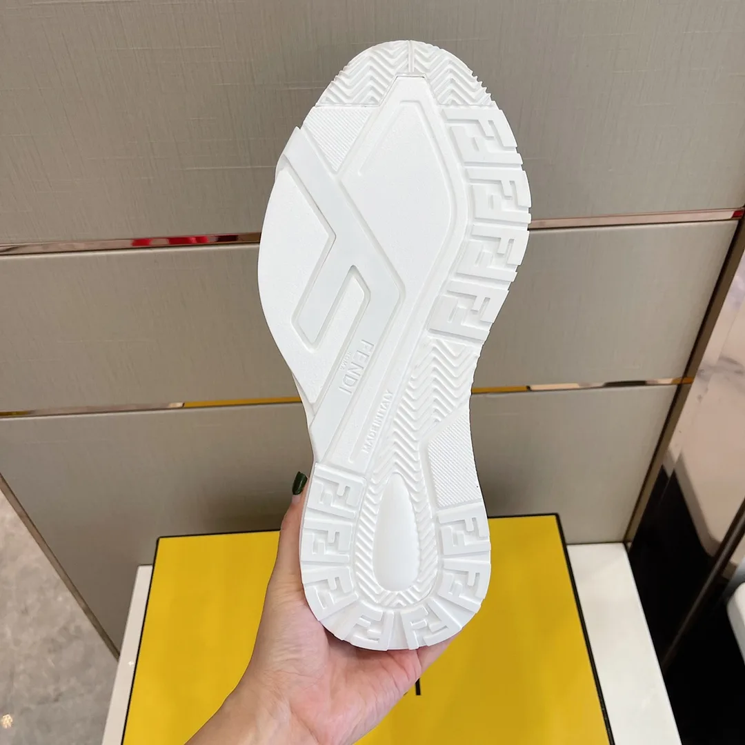 FD Fendi Flow Running Sneakers White 7E1504AHI8F0V4D - Image 10