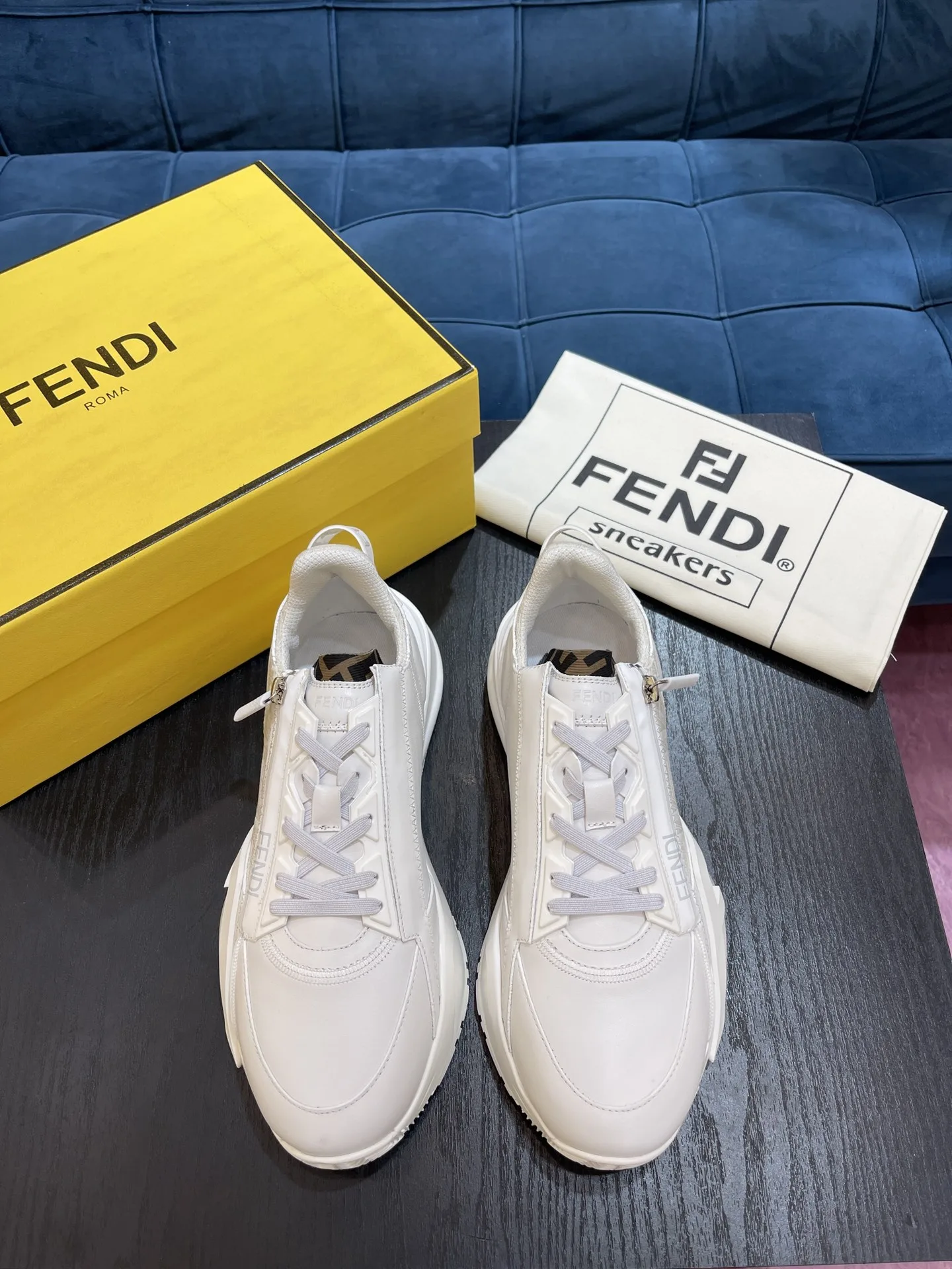 Alternative view of Fendi FD Flow Sneakers White 7E1392AK1QF1HGQ