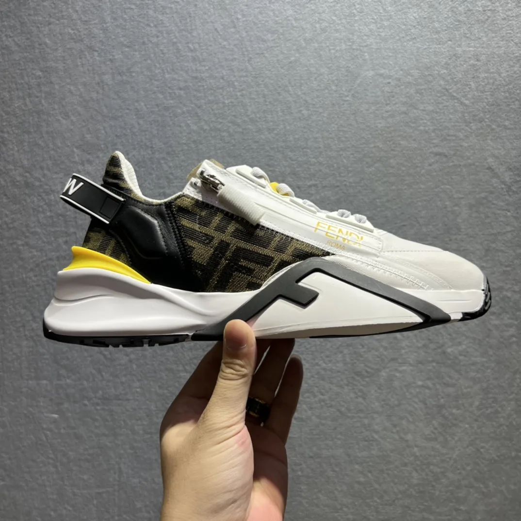 Alternative view of Fendi FD Flow Sneakers White 7E1392AJZHF1HGR