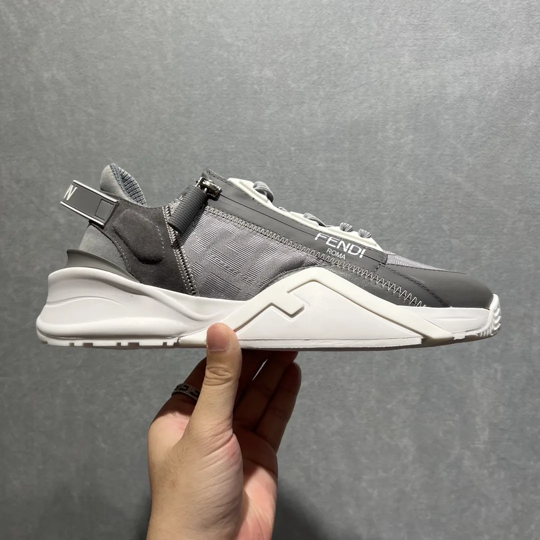 Alternative view of Fendi FD Flow Sneakers Grey 7E1392AD78F1FHF