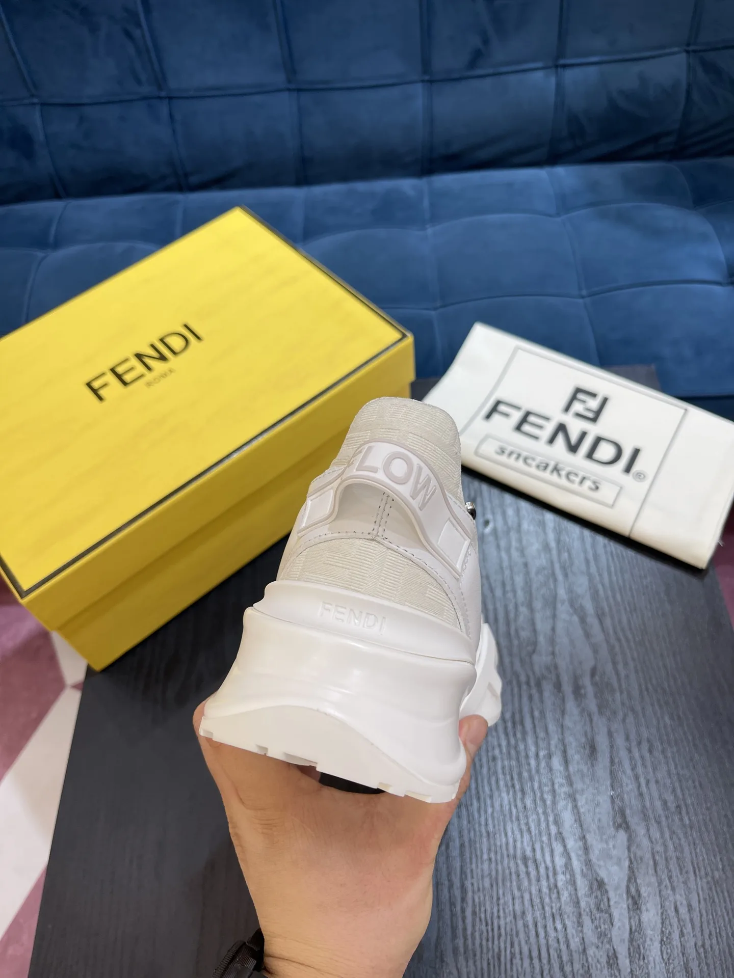 Fendi FD Flow Sneakers White 7E1392AK1QF1HGQ - Image 7